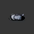 White and Gray Sneakers with Blue Accents on Upper and Textured Sole
