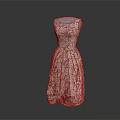 Elegant Sleeveless Patterned Dress with A Line Silhouette and Light Color Design