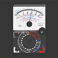 Analog Multimeter With Dial Scale Pointer And Control Knobs For Electrical Measurement
