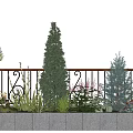 Garden Plant Collocation Courtyard Balcony Shrub Configuration Balcony Corner Plant Configuration Easy-to-grow Summer Plant Lazy Man Conservation 3d model