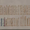 Various Decorative Wooden Columns With Assorted Styles And Colorful Designs