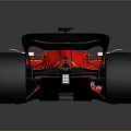 Red Ferrari Formula 1 Car Featuring Shell Kinder Sponsors And Aerodynamic Body