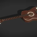 Handmade Wooden Acoustic Guitar Musical Instrument With Artistic Supplies Details