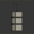 Modern Minimalist Cylindrical Pedestal With White Panels Black Bands And Circular Top