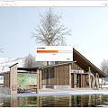 New Chinese Style Post Station Public Building Visitor Center Building Exhibition Hall Small Public Building Cafe Building Post Station Building 3d model