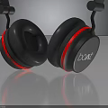 JBL Brand Black Over Ear Headphones With Red Accent Strips Design