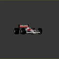 Formula Racing Car With White Red Livery Shell Marlboro Logos And Large Wheels