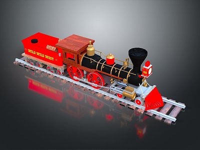 vintage train steam train carriage locomotive head steam carriage train vehicle 3d model