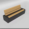 Modern Irregular Shaped Sofa With Wooden Slat Seat And Black Base Design