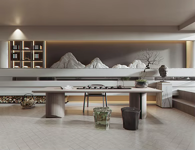 New Chinese Tea Room 3d model