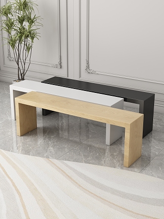 Modern Bench 3d model