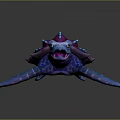 Fantasy Mythical Turtle With Purple Shell And Turquoise Spots In Vibrant Design
