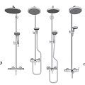 Modern Shower Head Systems Featuring Various Designs For Bathroom Use