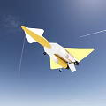 Yellow And Black Fighter Jet With Modern Streamlined Design And Delta Wings