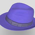 Stylish Purple Fedora Hat Featuring Black Ribbon Band For Fashionable Outfits