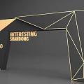 Interesting Shandong Event Gateway With Black Gold Geometric Design And Logo
