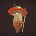 Modern Game Role Mushroom Warrior 3d model