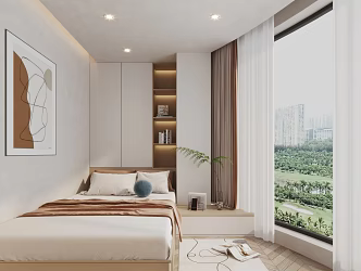 Modern Tatami Bedroom 3d model
