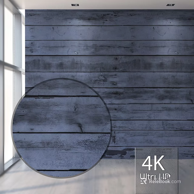 Dark Wooden Wall Texture With Circular Element In 4K Resolution Design 3d model