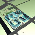 School building playground 3d model