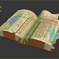 Open Red Cover Book With Hand Drawn Diagrams Notes And Colorful Bookmarks