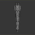 Large Sci Fi Spaceship Featuring Complex Structure Gray Color Multiple Modules And Detailed Components
