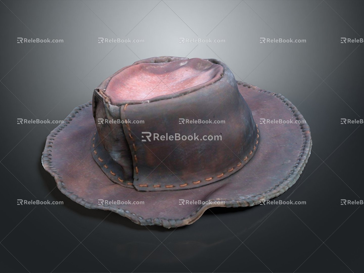 Cowboy Hat Denim Wool Hat Wilderness Hat Hat Realistic 3d model