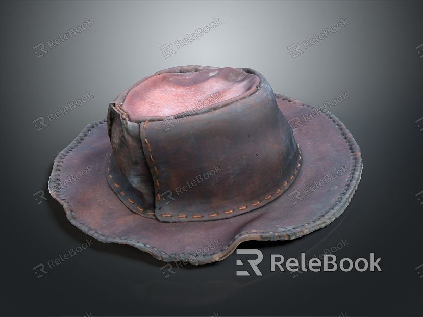 Cowboy Hat Denim Wool Hat Wilderness Hat Hat Realistic model