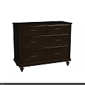 Modern Wooden Chest of Drawers With Metal Handles And Sturdy Legs