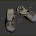 Camouflage Daily Wear Boots With Silver Toe Caps White Laces And Red Accents