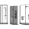 Various Modern Shower Sauna Enclosure Designs With Glass Doors And Shower Fixtures