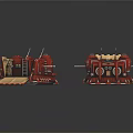 Two Red Vehicle Models With Open Design And Mechanical Details