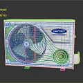 Carrier White Window Air Conditioner With Fan Grille And Control Knob