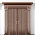 New Chinese style double door classical door combination 3d model