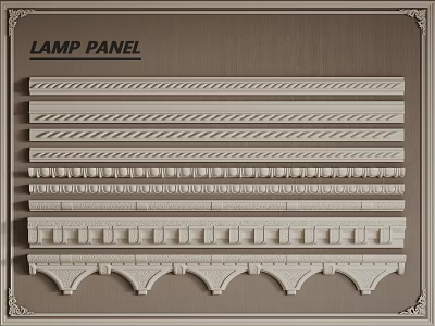 Various Decorative Gypsum Cornice Molding Styles For Wall And Ceiling Design 3d model