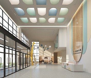 Modern Kindergarten Hall Foyer 3d model