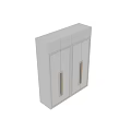 Modern White Chest of Drawers With Gold Long Handles and Minimalist Design