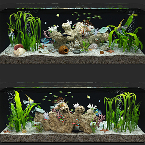 Modern fish tank 3d model