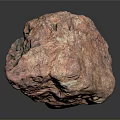 Natural Red Stone With Rough Surface Texture And Unique Appearance