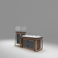 New Chinese Jewelry Counter Display Cabinet 3d model