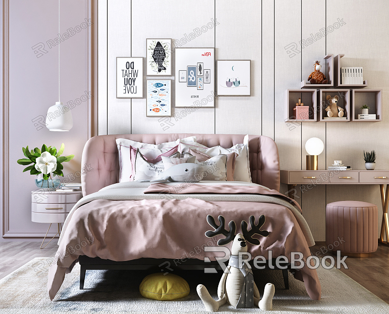 Modern Children's Bed Daughter Children's Bed Combination model