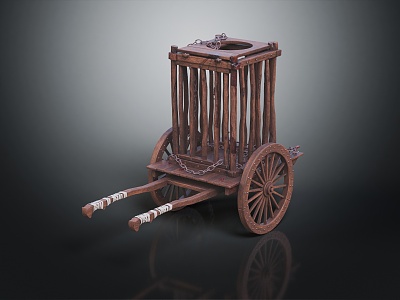 Chinese Prison Car Prisoner Car Ancient Prison Car 3d model