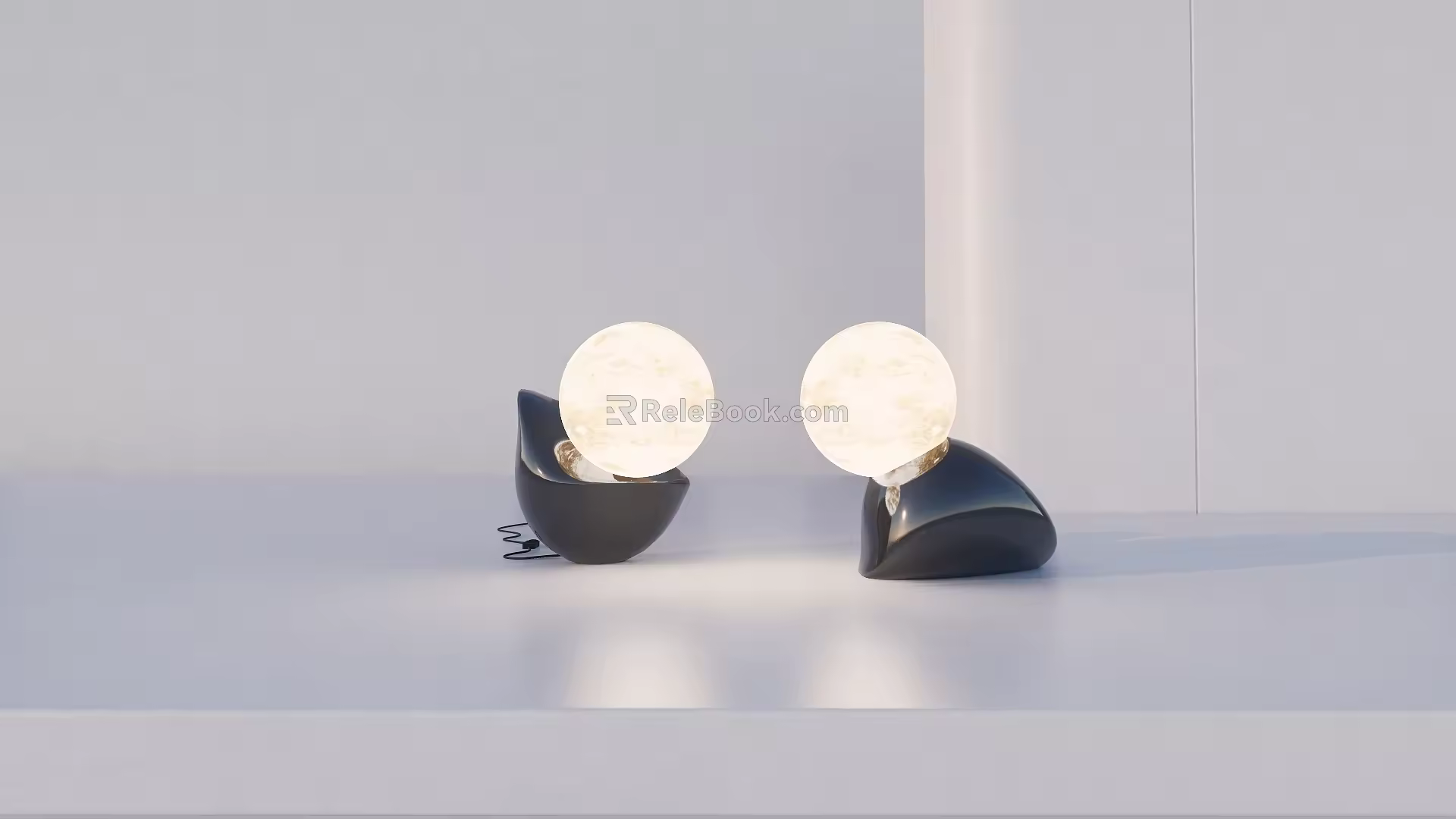Modern Table Lamp Lunar Table Lamp Vase Ornaments 3d model