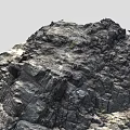 Detailed Natural Rock Formation With Rough Textured Surface And Mountainous Geological Features