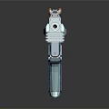 Futuristic Sci Fi Weapon Design With Blue And Light Blue Color Details