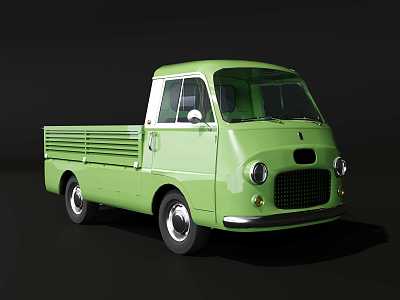 Fiat 1958 minivan 3d model