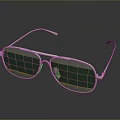 Stylish Modern Sunglasses With Carbon Fiber Frame And Green Tinted Lenses