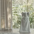 White Sheer Window Curtains With Natural Greenery View And Decorative Accents