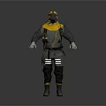 Tactical Combat Weapon With Protective Suit Helmet And Military Gear
