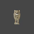Cheetah 3D Model In Dynamic Running Pose With Detailed Fur Pattern